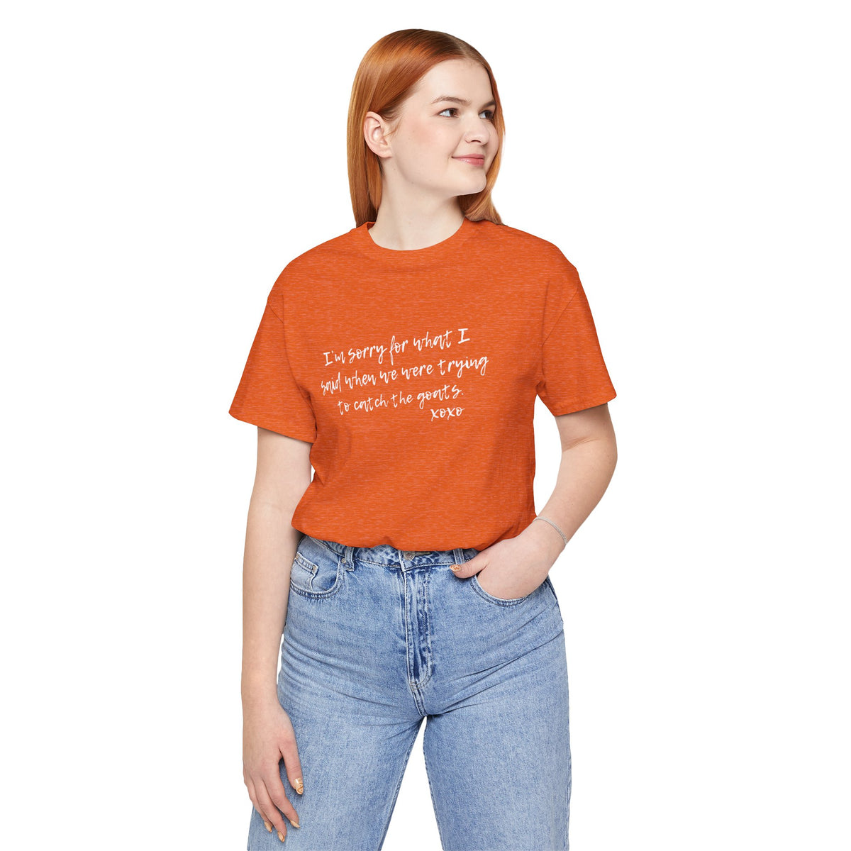 Unisex Jersey Tee - "Sorry"