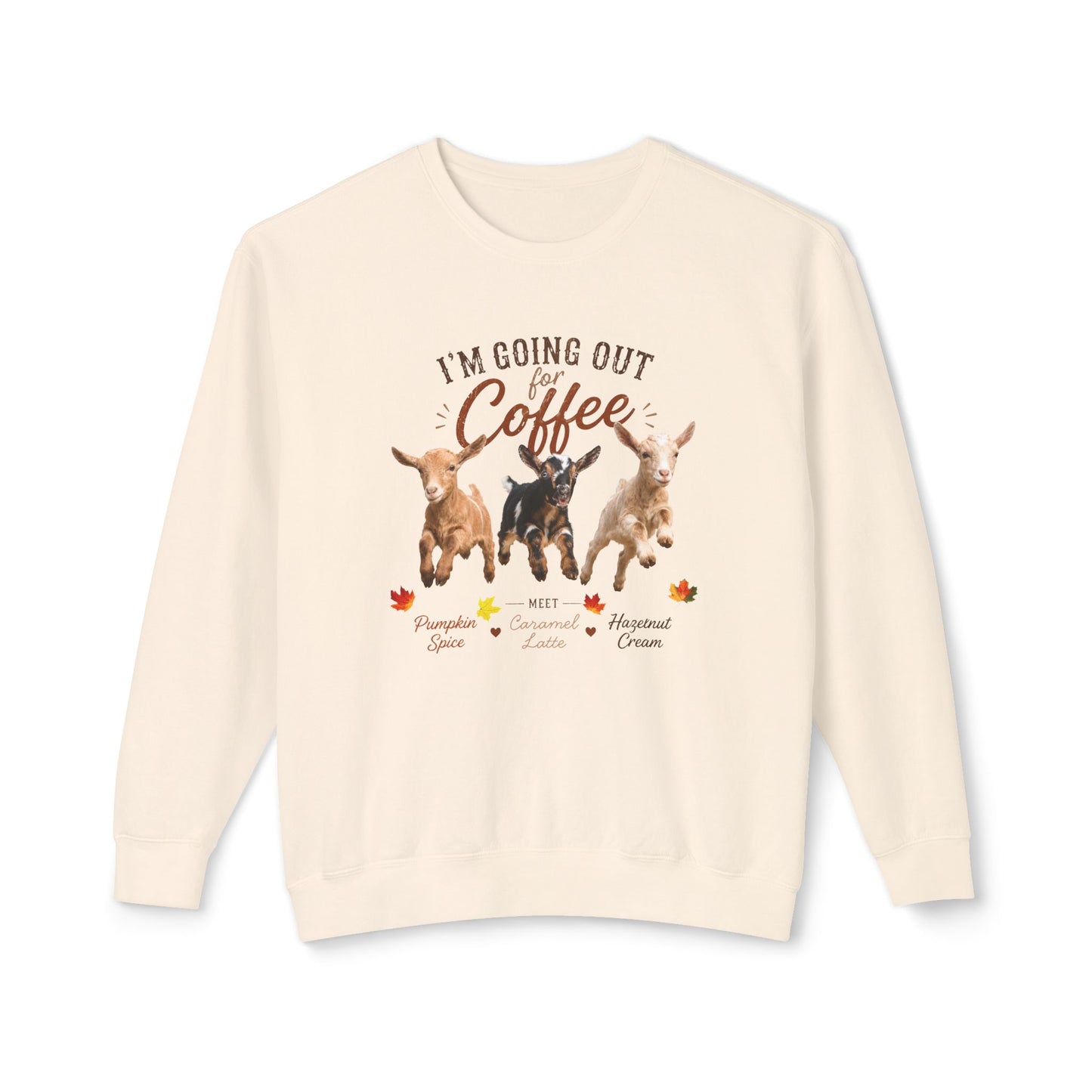 Unisex Lightweight Crewneck Sweatshirt - "Coffee Meet"
