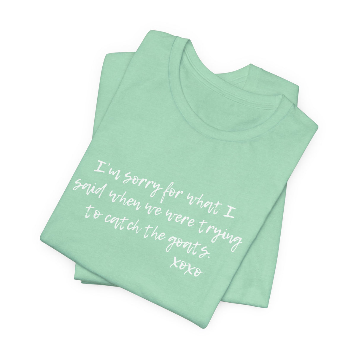 Unisex Jersey Tee - "Sorry"