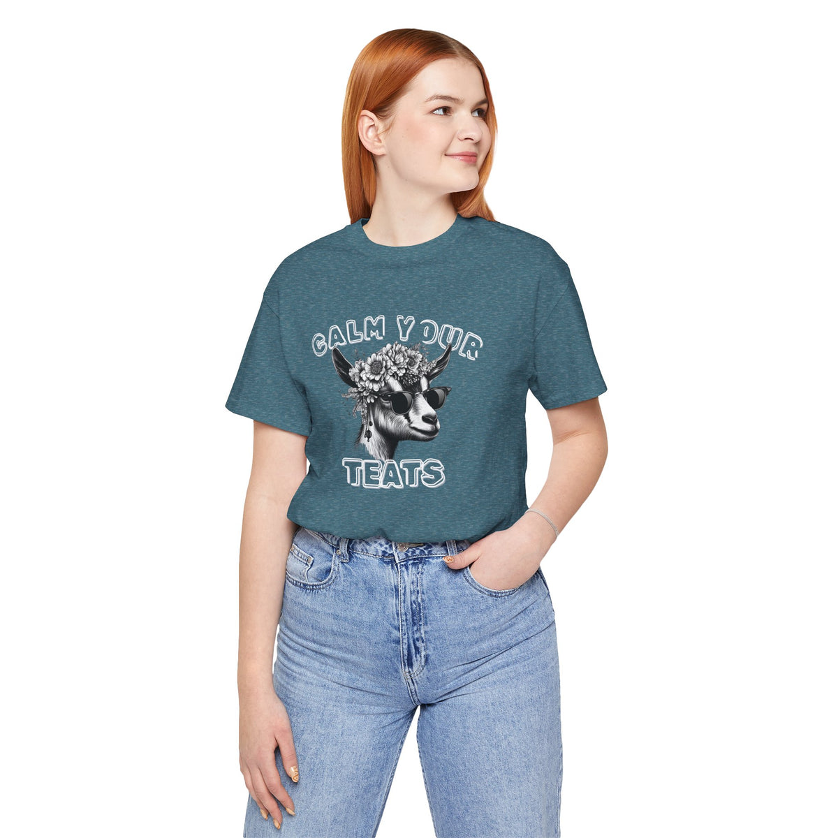 Unisex Jersey  Tee - "Calm Your Teats"