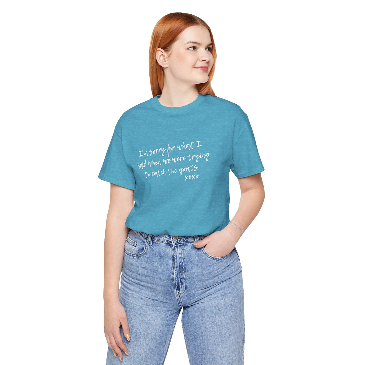 Unisex Jersey Tee - "Sorry"