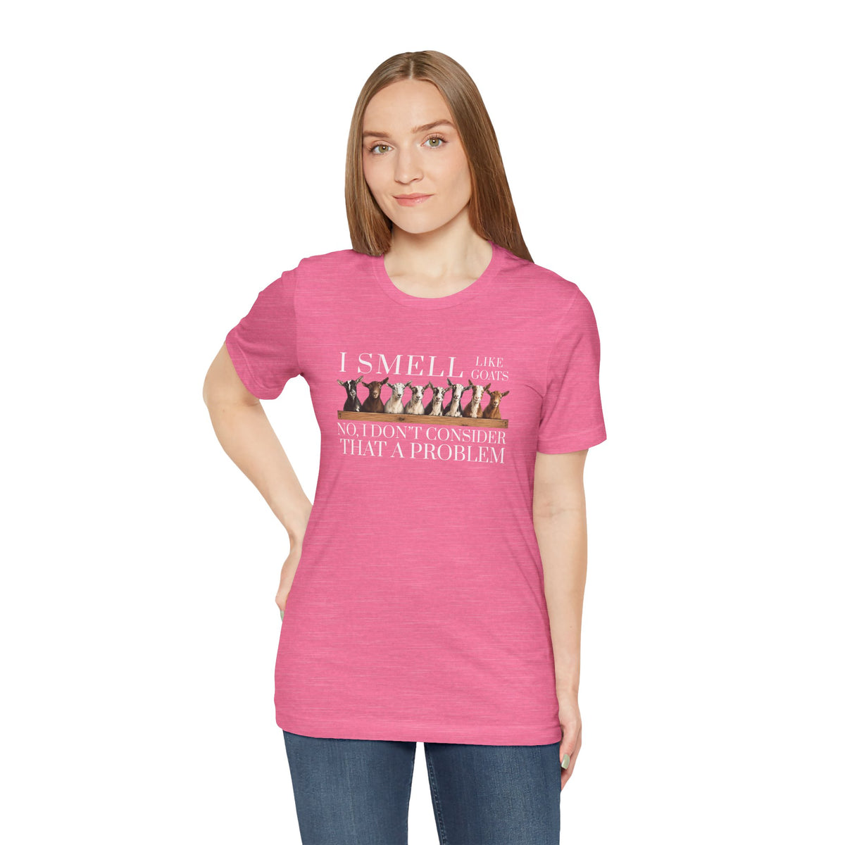 Unisex Jersey Short Sleeve Tee - "I Smell Like Goats"
