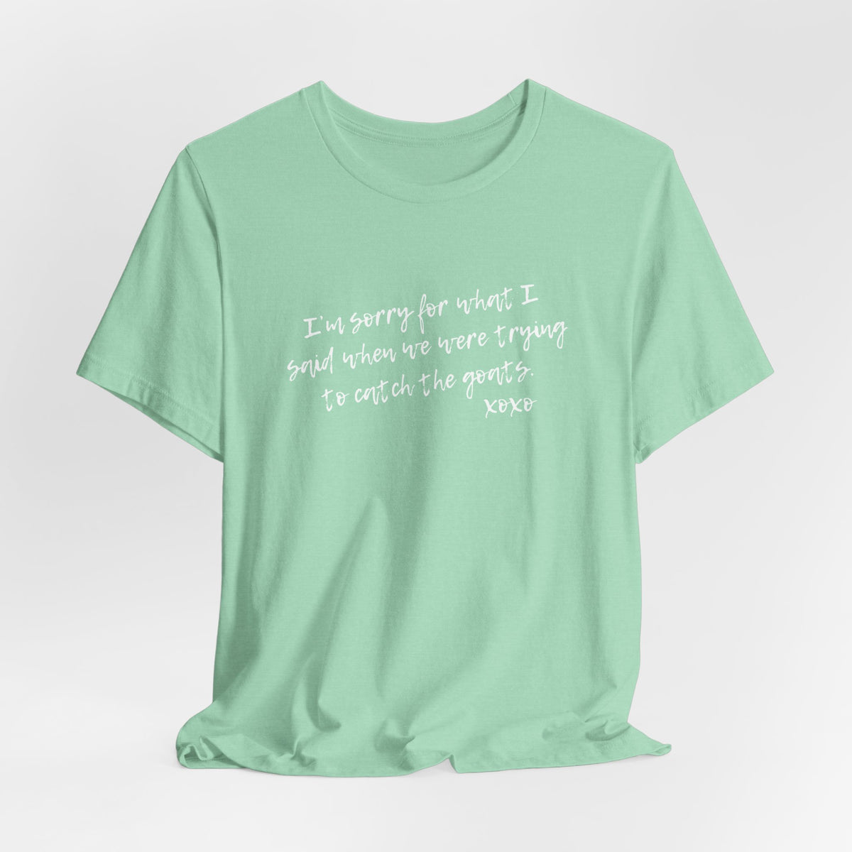 Unisex Jersey Tee - "Sorry"