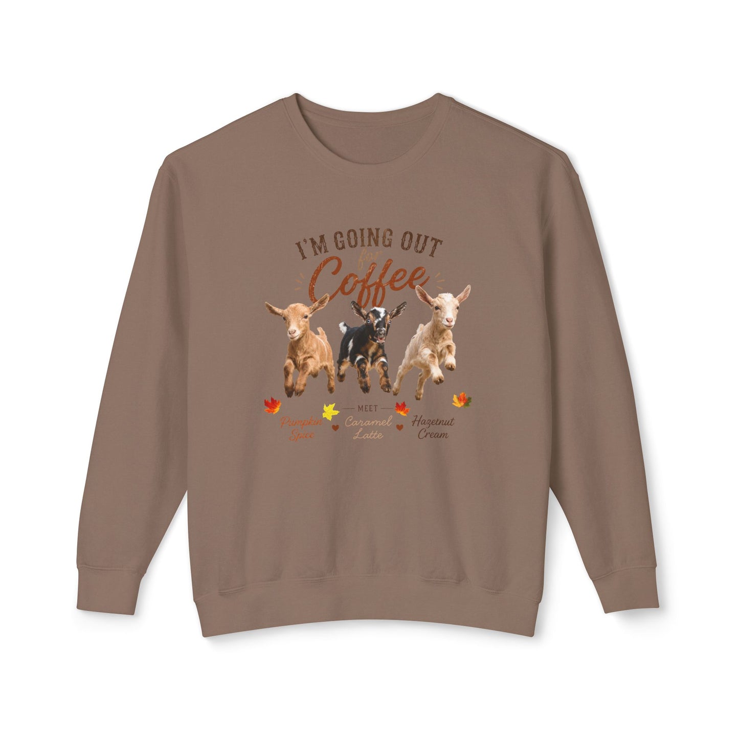 Unisex Lightweight Crewneck Sweatshirt - "Coffee Meet"