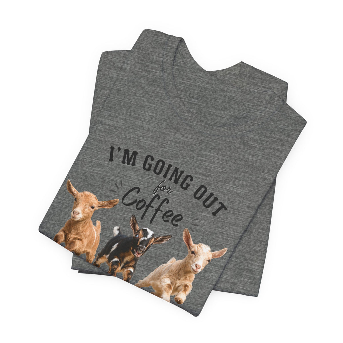 Unisex Jersey Short Sleeve Tee "Out for Coffee - DARK TEXT"