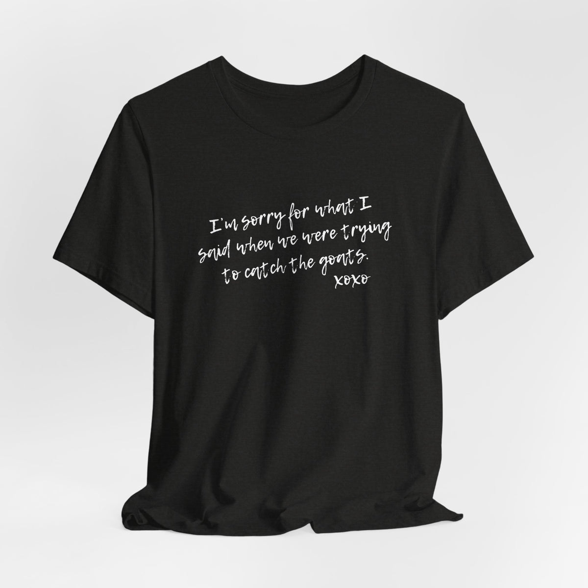 Unisex Jersey Tee - "Sorry"