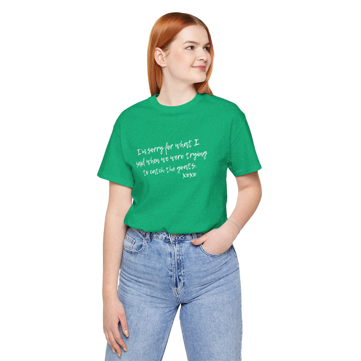 Unisex Jersey Tee - "Sorry"
