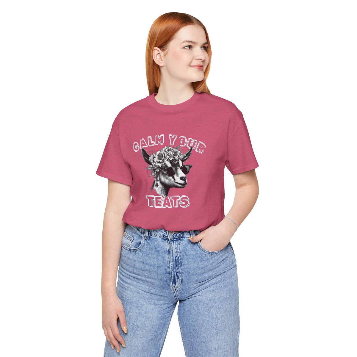 Unisex Jersey  Tee - "Calm Your Teats"