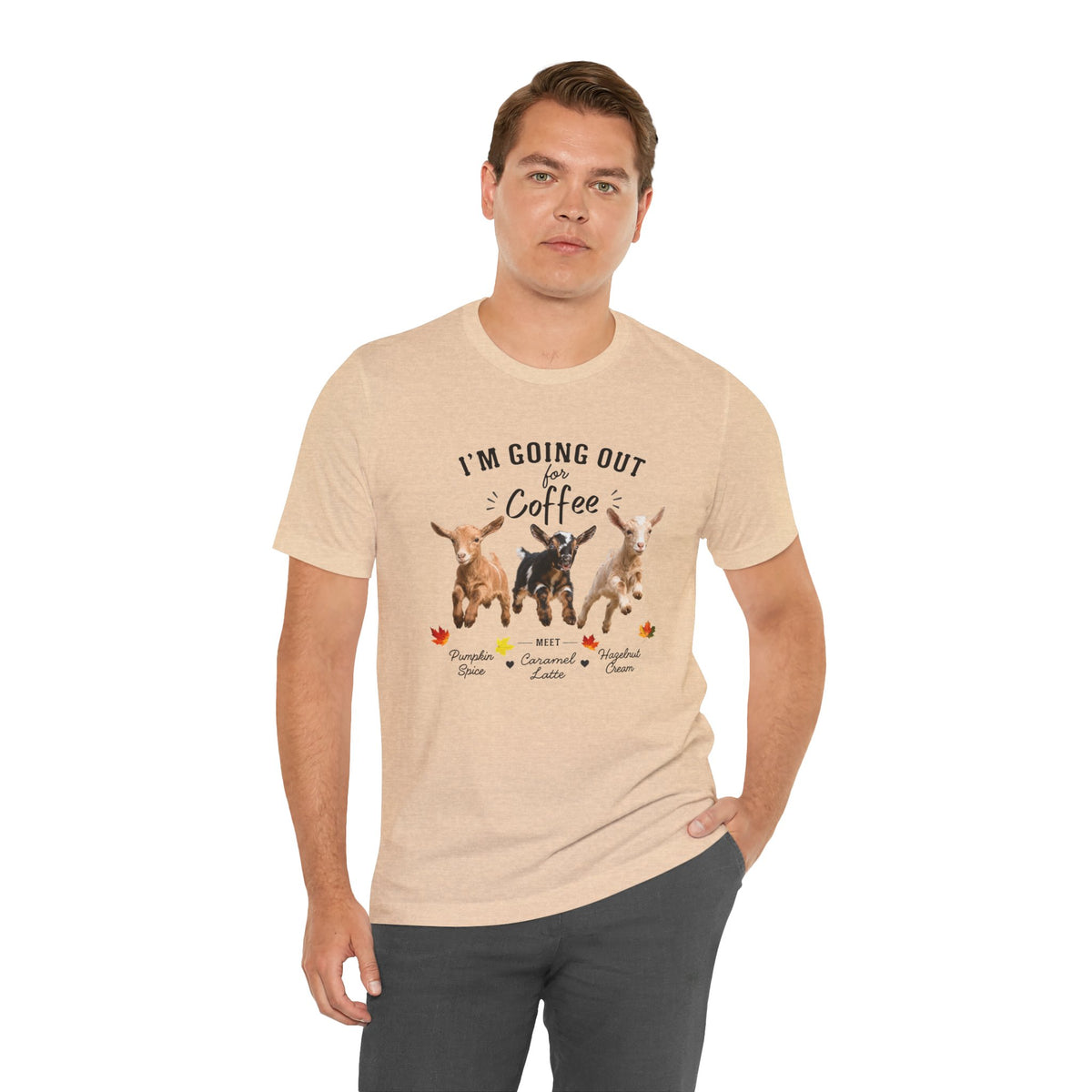 Unisex Jersey Short Sleeve Tee "Out for Coffee - DARK TEXT"