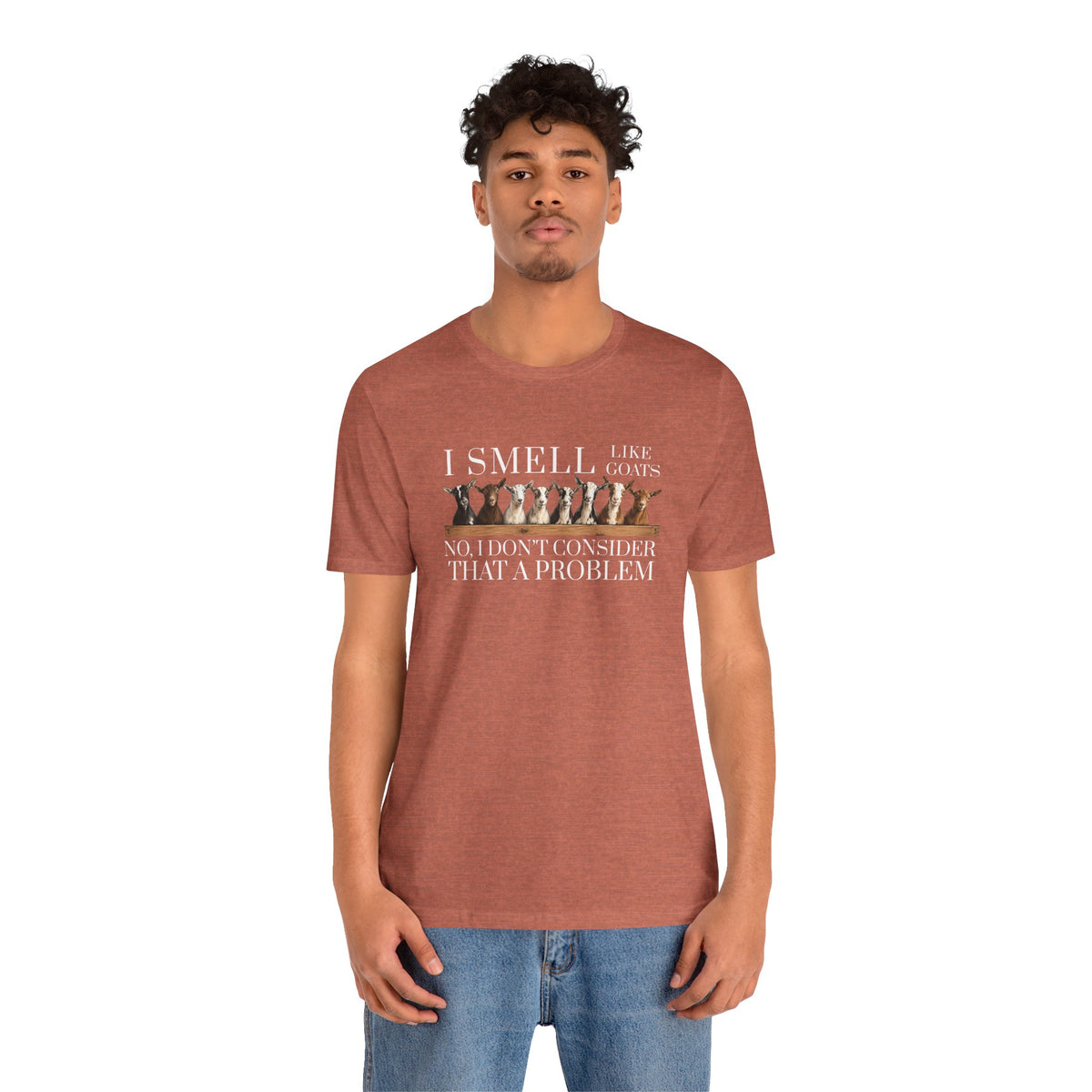 Unisex Jersey Short Sleeve Tee - "I Smell Like Goats"