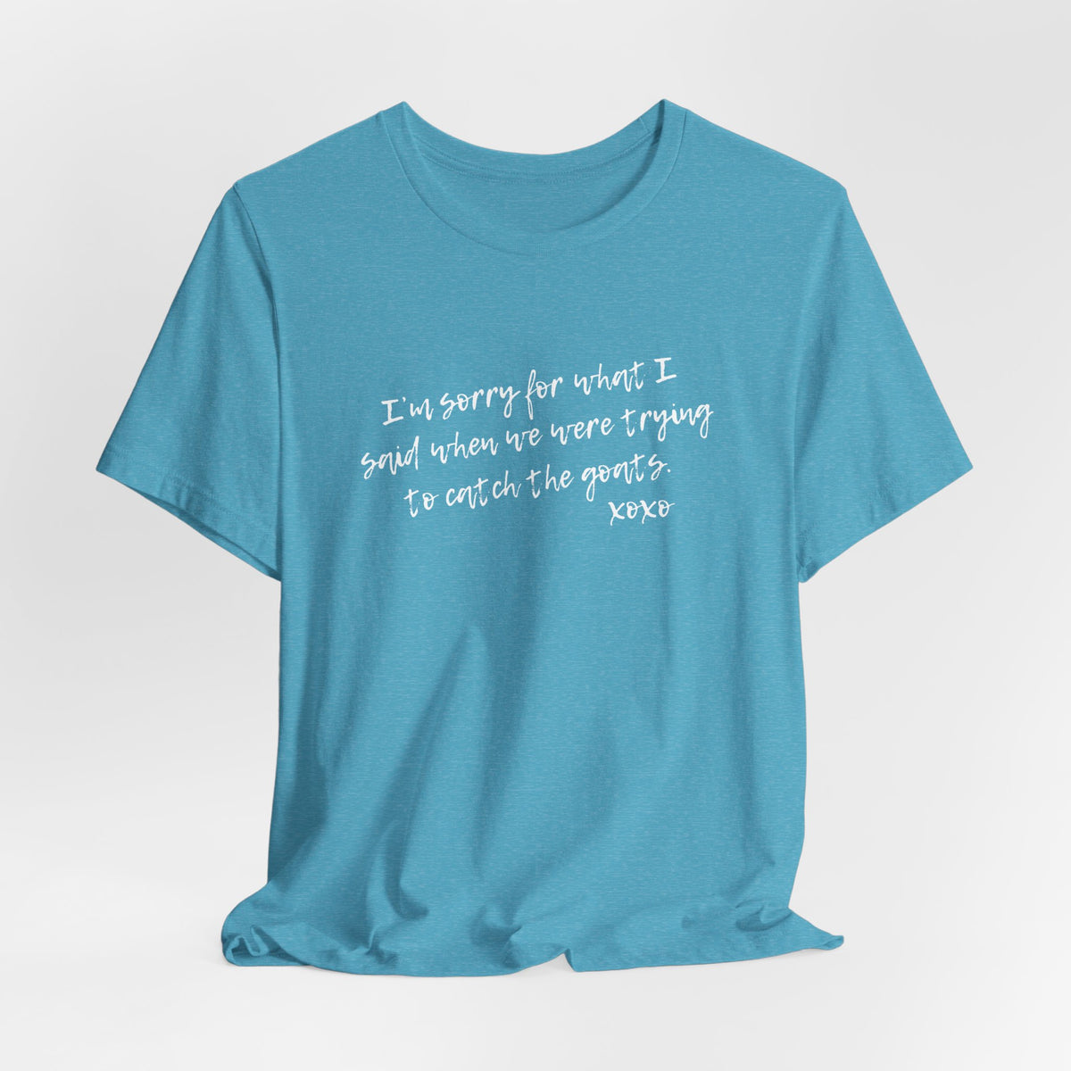 Unisex Jersey Tee - "Sorry"