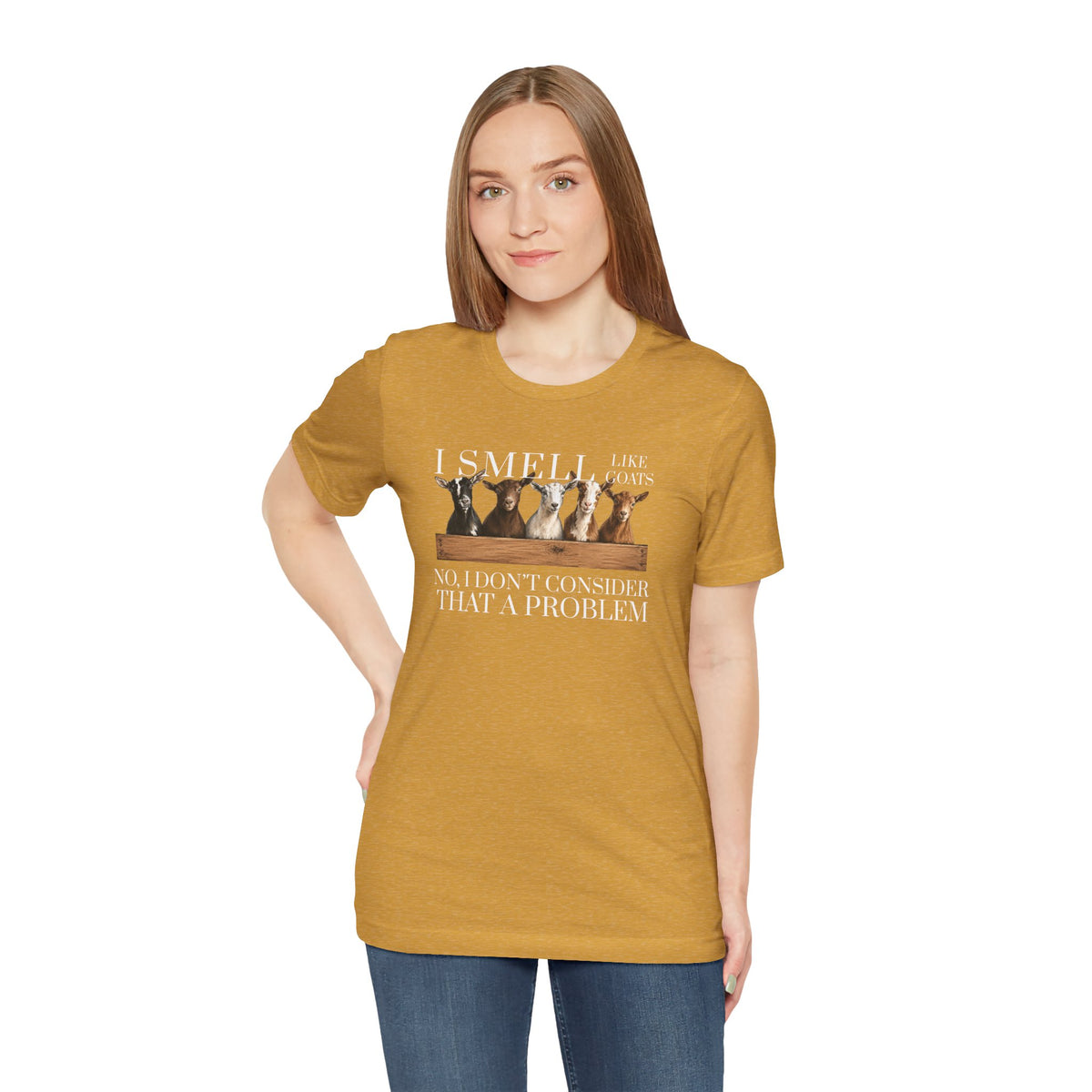 Unisex Jersey Short Sleeve Tee - "I Smell Like Goats"