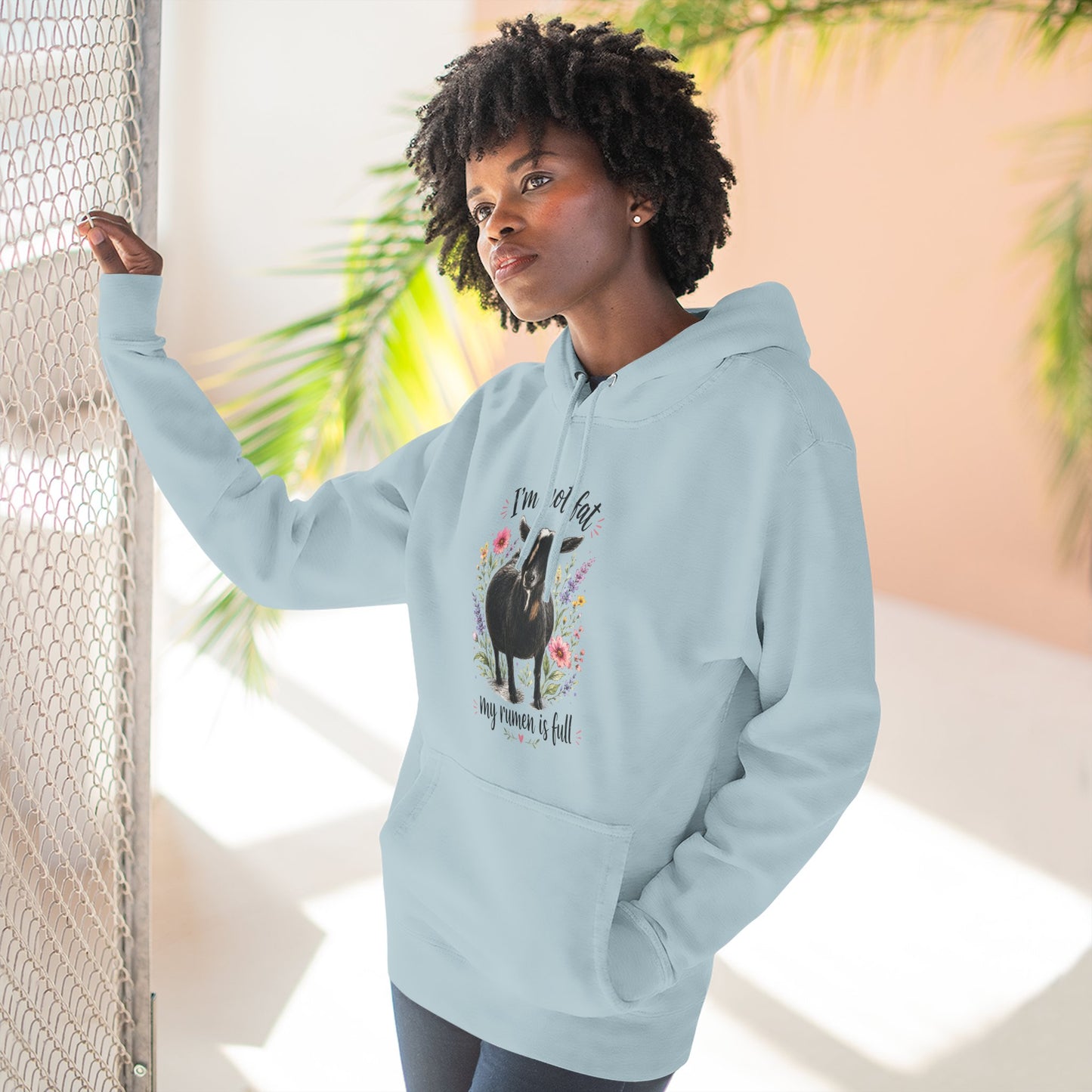Three-Panel Fleece Hoodie - "It's just a food baby"