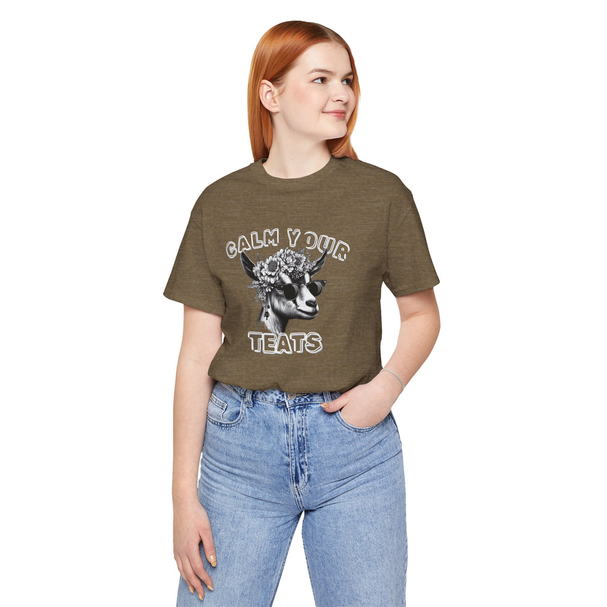Unisex Jersey  Tee - "Calm Your Teats"