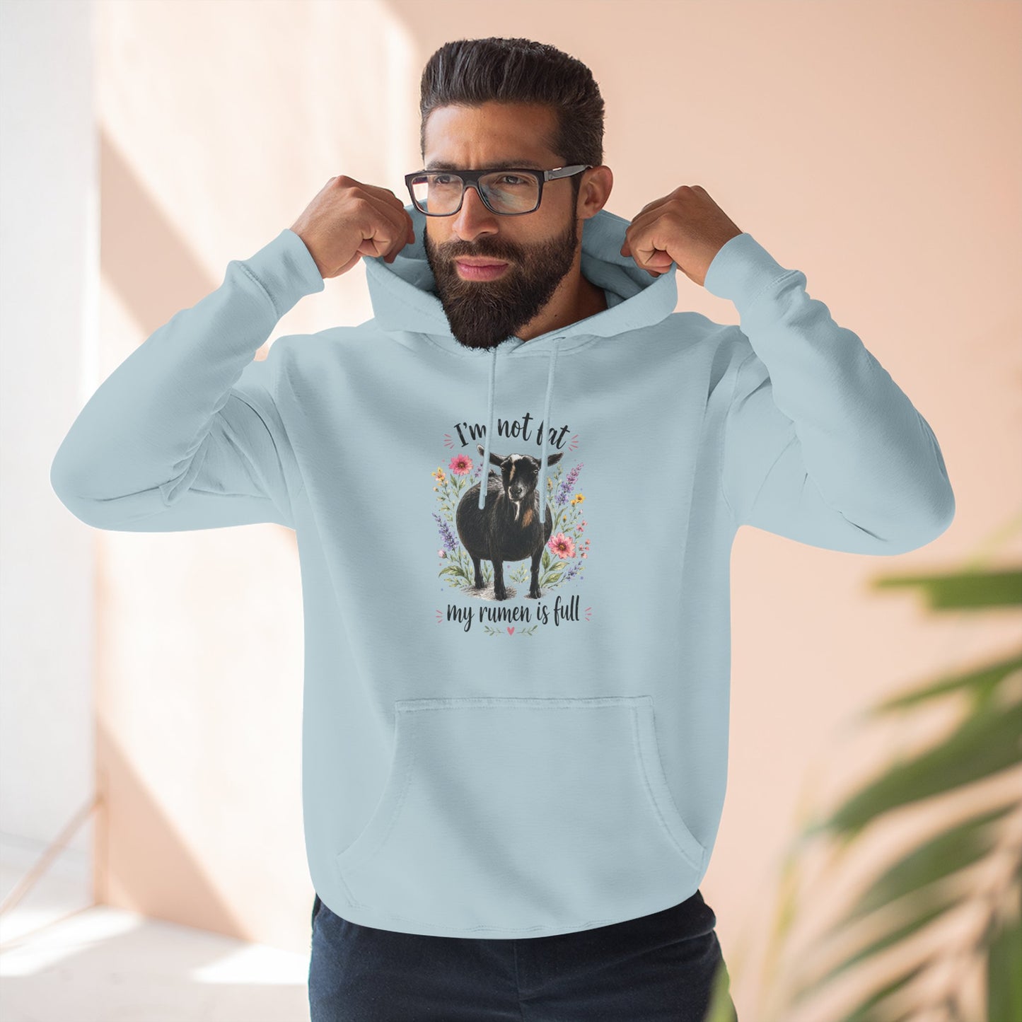 Three-Panel Fleece Hoodie - "It's just a food baby"