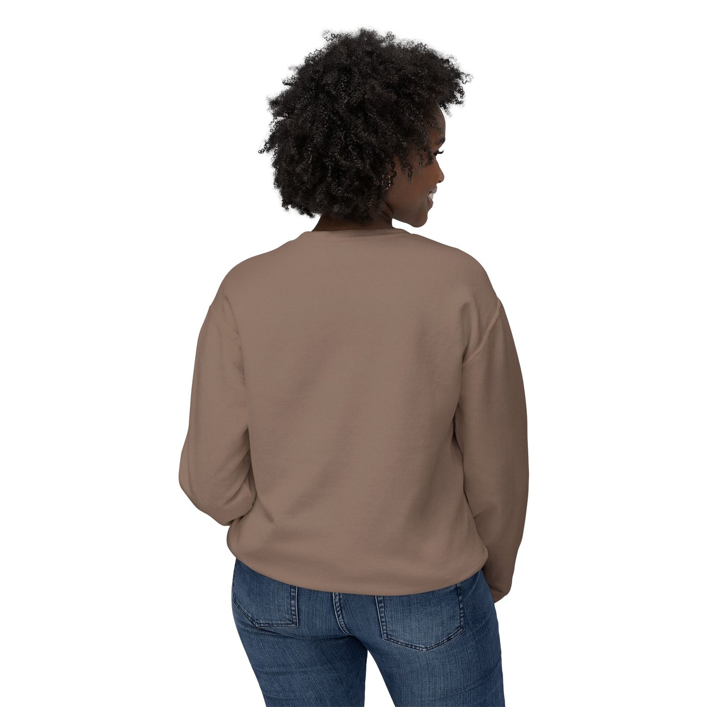 Unisex Lightweight Crewneck Sweatshirt - "Coffee Meet"