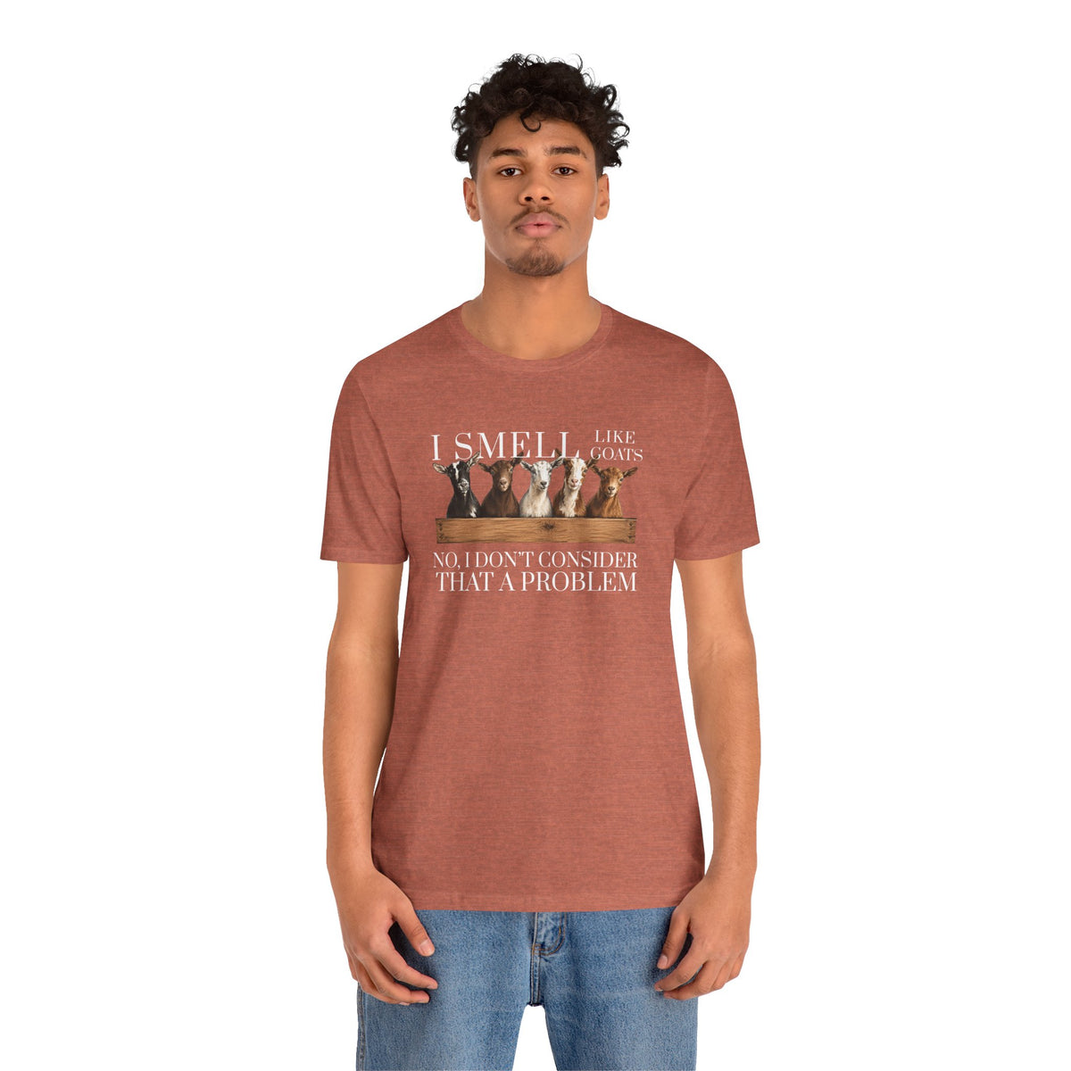 Unisex Jersey Short Sleeve Tee - "I Smell Like Goats"