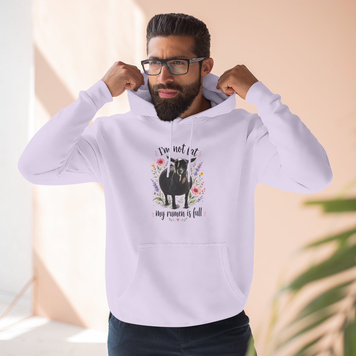 Three-Panel Fleece Hoodie - "It's just a food baby"